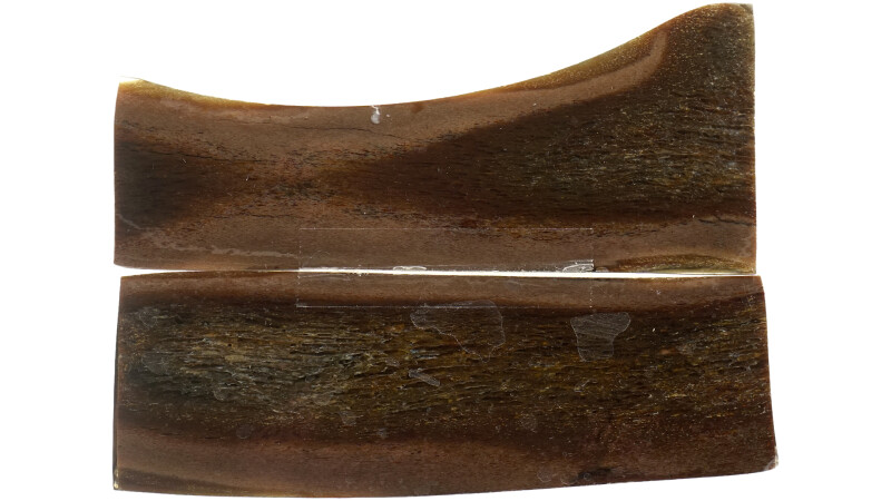 Riesenhirsch Griffschalen 121x44x6 mm (stabilisiert) Einzelstück