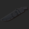 SPK23 Survival Prepper Knife Stonewash Finish G10 mit Rockfinish Schwarz