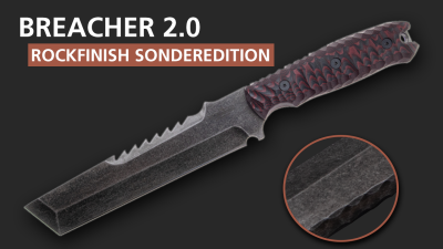 Breacher 2.0 - Carbonstahl Stonewash / Micarta...